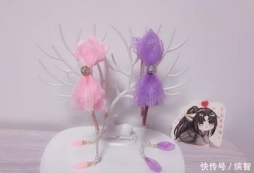 蝴蝶结@小公主蕾丝蝴蝶结发箍自己做,比买的还漂亮