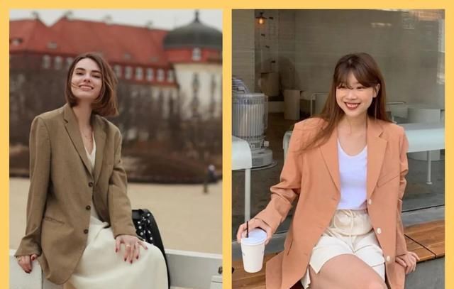  「春天」西装+吊带，春天这样穿太气质了！