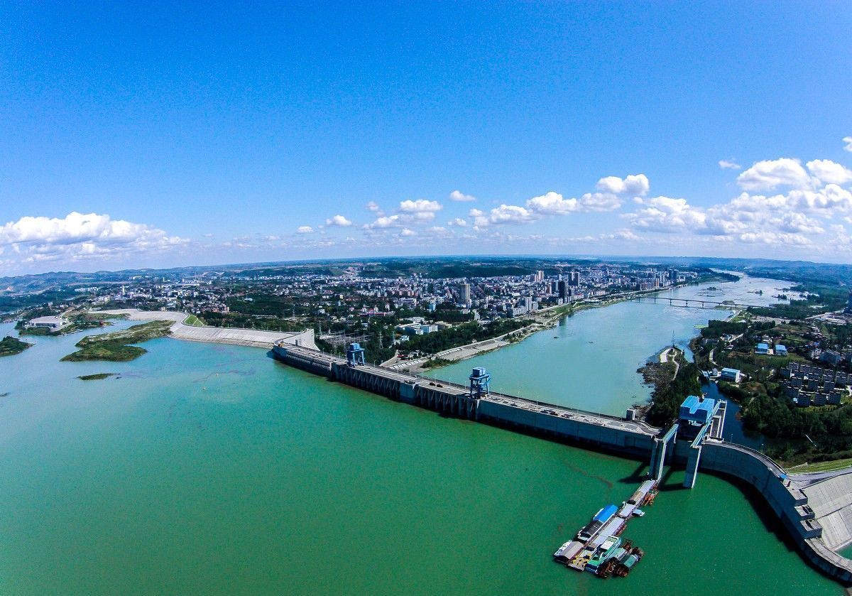 航拍南水北调水源地丹江口水库，亚洲第一大人工淡水湖