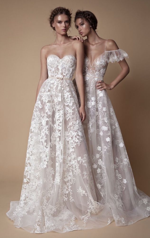 Berta婚纱:蕾丝与薄纱完美的结合带来天使般的魅力