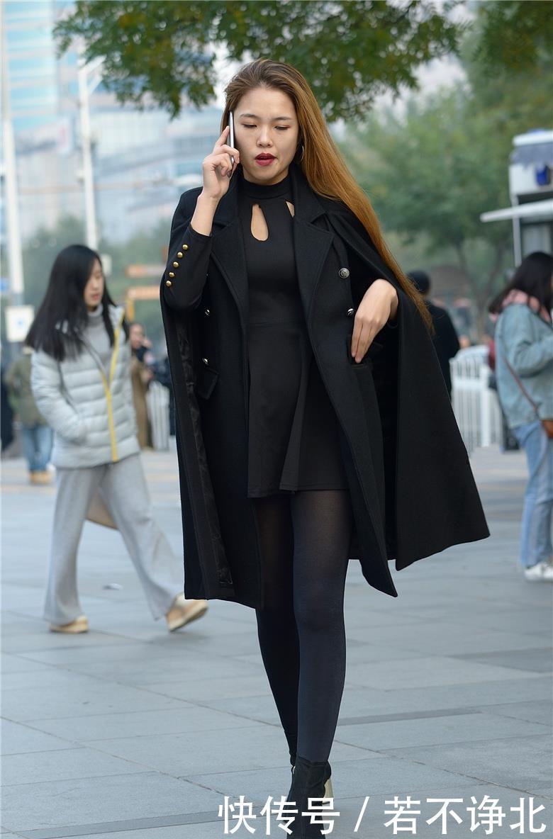 美女■精致美女,御姐女王范气场超强,街拍:黑丝黑裙
