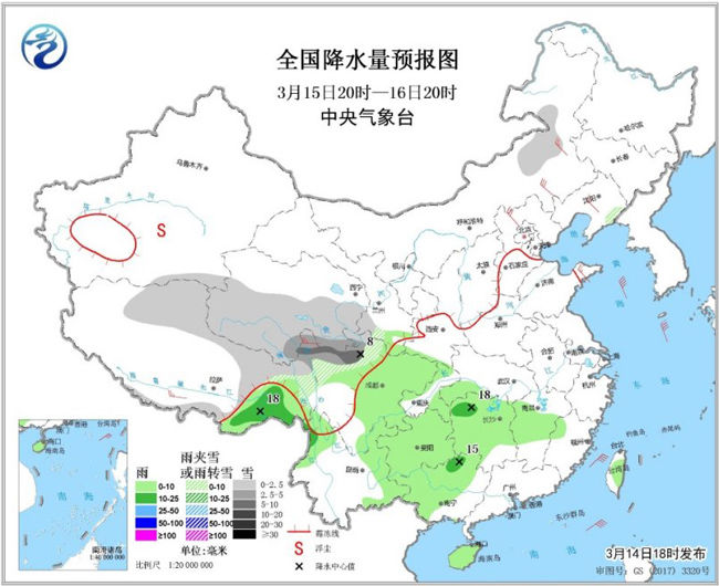 南方周末迎新一轮降雨 京津冀气温将升至20℃