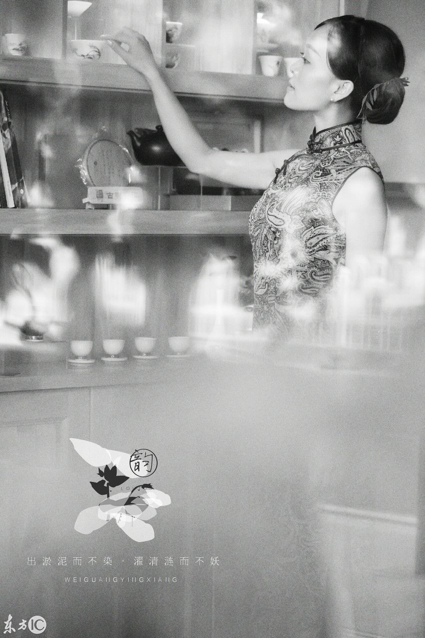 旗袍女人 韩韩淑,贤,尤,媚,荷,秀,茶,雅,韵