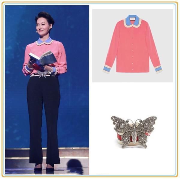 佩服惠英红！58岁轻松驾驭娃娃领衬衫，撞上20岁关晓彤也一点没输