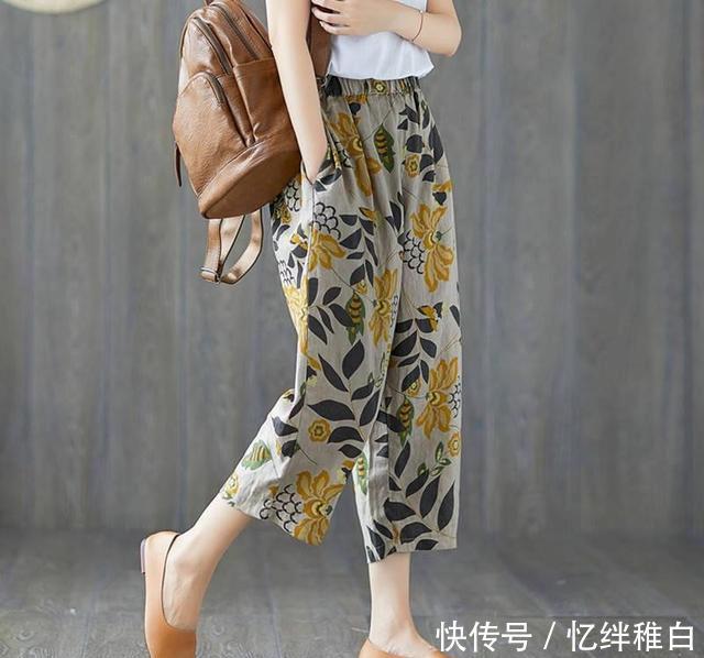  棉麻■五一出门旅游别穿牛仔裤，试试棉麻衫+小白鞋，减龄洋气，美绝