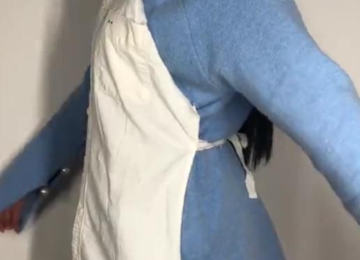  『围裙』旧衬衫别扔，如此简单改造一下，立马变新围裙，环保实用还省钱！