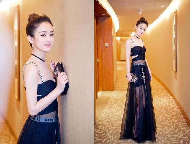 赵丽颖穿露脐装大秀蚂蚁腰，很有欧美范，网友:颖宝你变了!