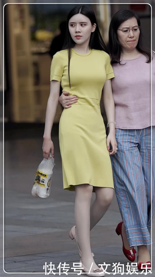  『面料』小姐姐荧光黄的连衣裙火了，独特版型和面料，显东方女人气质美！