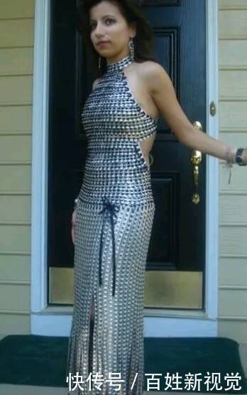 易拉罐拉环可以做什么？女子居然用它做了一件裙子，成品让人羡慕