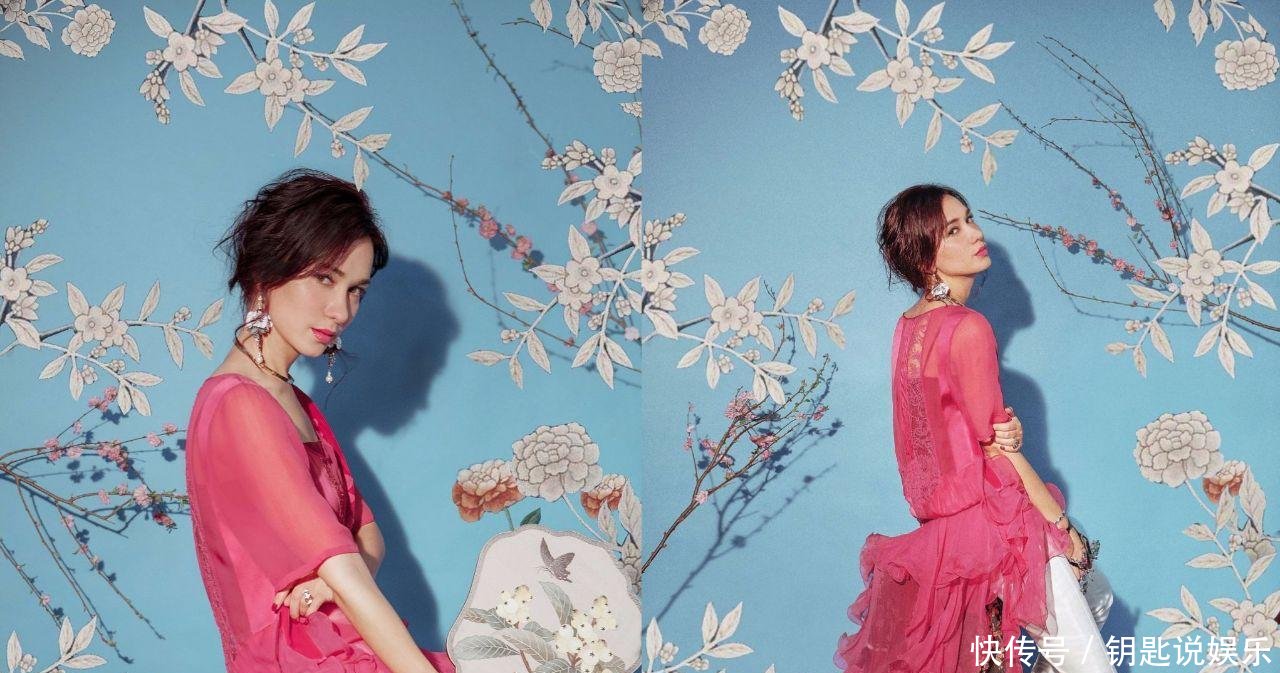 卢靖姗穿抹胸裙, 紧到走路都不方便了, 网友: 韩庚眼光真好!