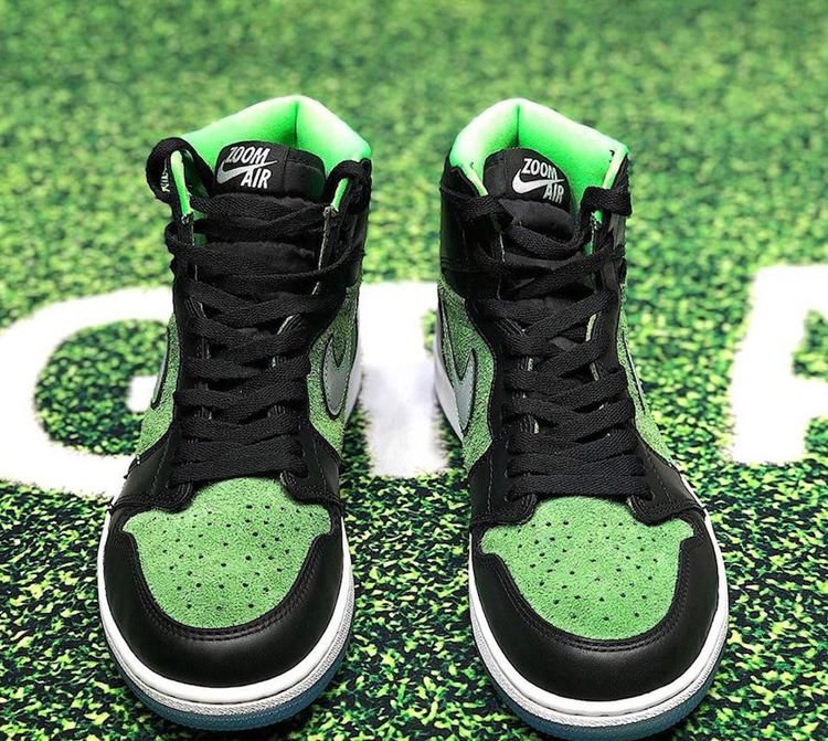  实物@「黑绿配色」AJ1 Zoom最新实物曝光！太像13年前的Dunk SB