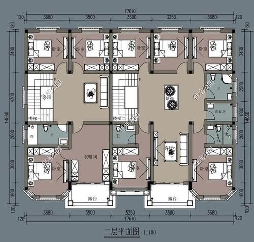  『一大』这个农村双拼有点怪，外形对称设计，里面布局却一大一小