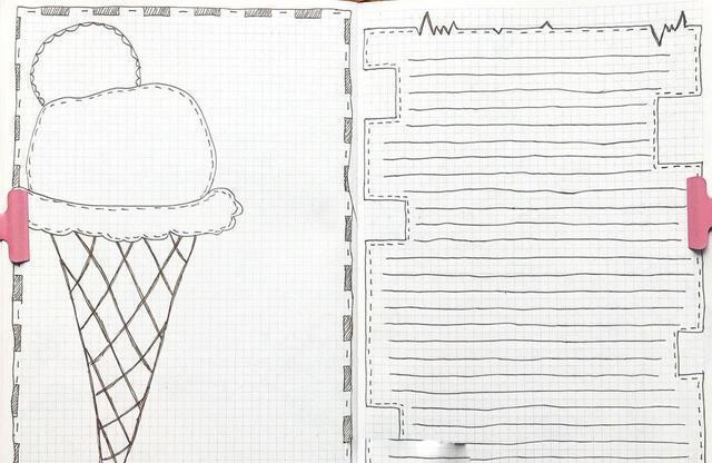 一组黑白线描手抄报，可以直接用也可以DIY涂上颜色，快收藏吧