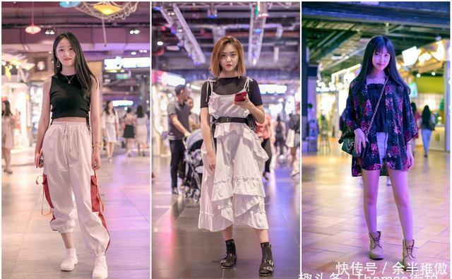 「秀丽」街拍时髦潮人穿搭,不规则长裙甜美又秀丽,连衣裙叠穿层次感丰富