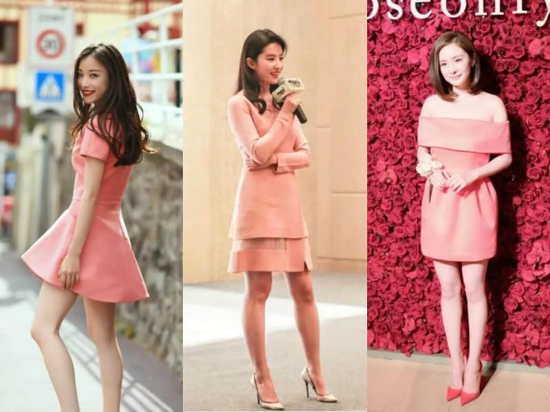 看过舒淇穿小粉裙的万种风情，再看看陈妍希，谁真的惊艳一目了然