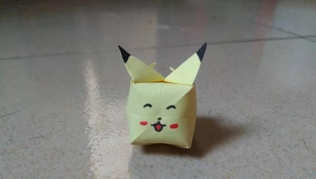 皮卡丘@儿童手工折纸立体皮卡丘怎么折仅需一张纸、一支笔就能折