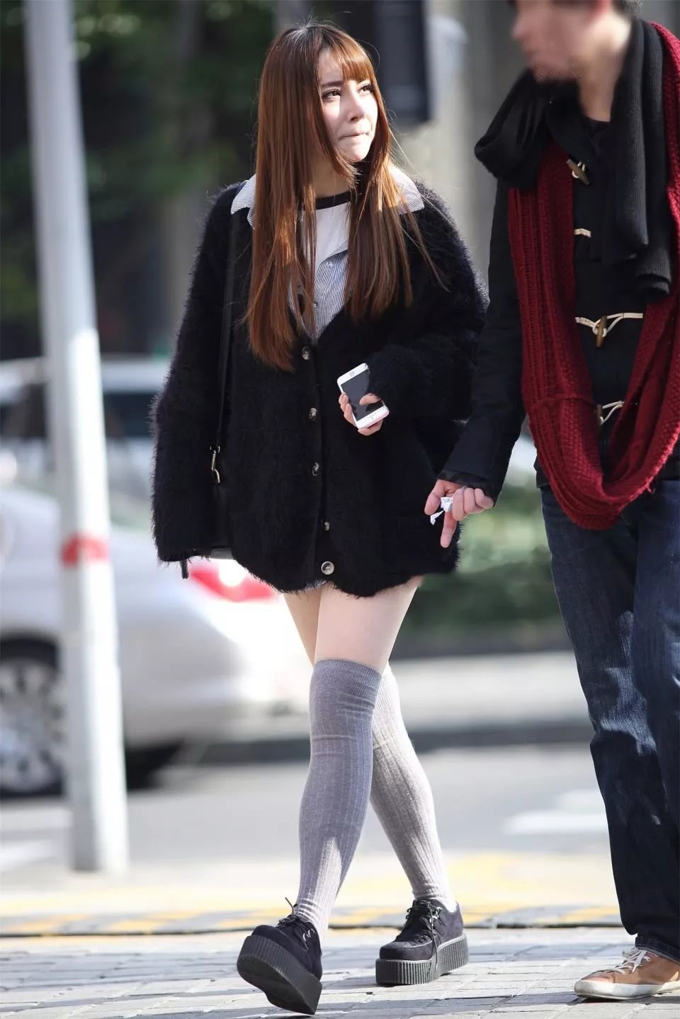 「满大街」满大街的长袜美女, 冷不冷不知道, 长腿又美又细是真的!