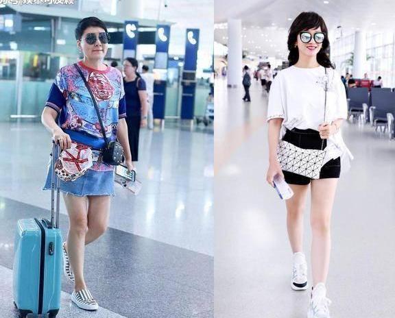 看56岁张凯丽穿短裤，再看63岁赵雅芝终于见识了真正的少女感