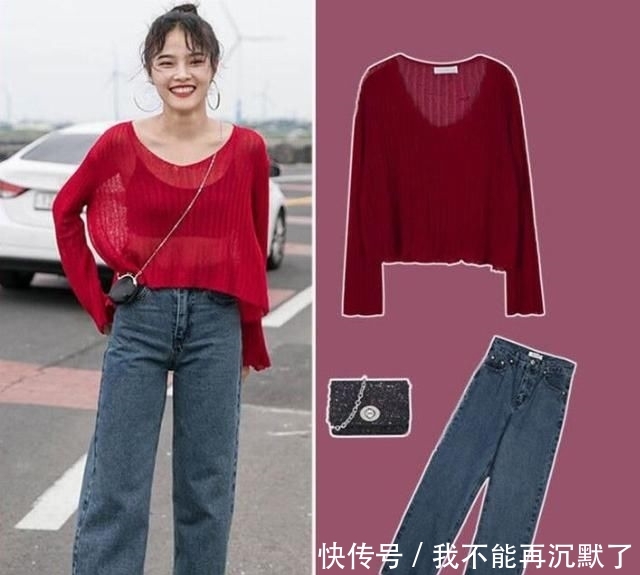 显瘦■牛仔阔腿裤掀起春日新时尚