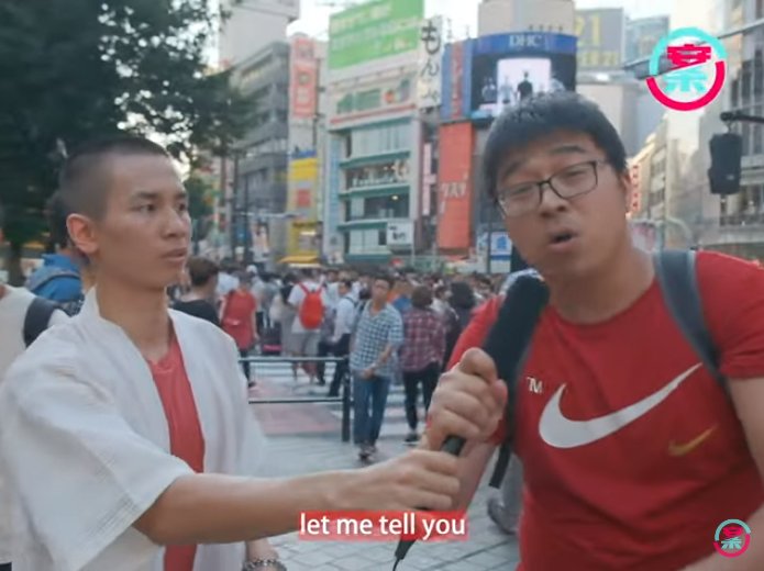 ＂港独＂在日本街头抹黑港警 被中国年轻人用熟练外语怒怼