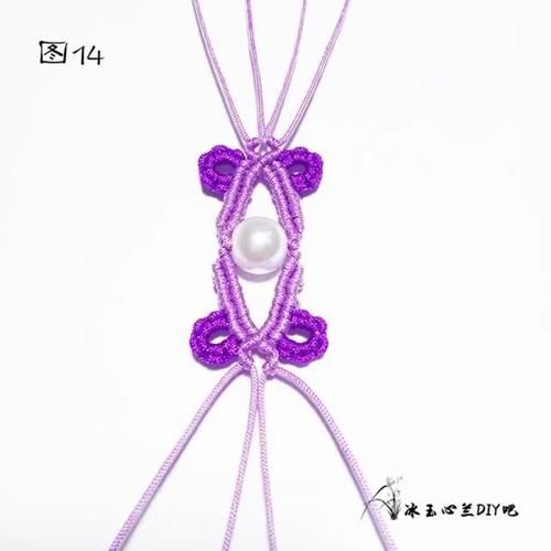  『亲手』这么好看又贵气的紫色手链，成本才几毛钱，有空一定要亲手编一条