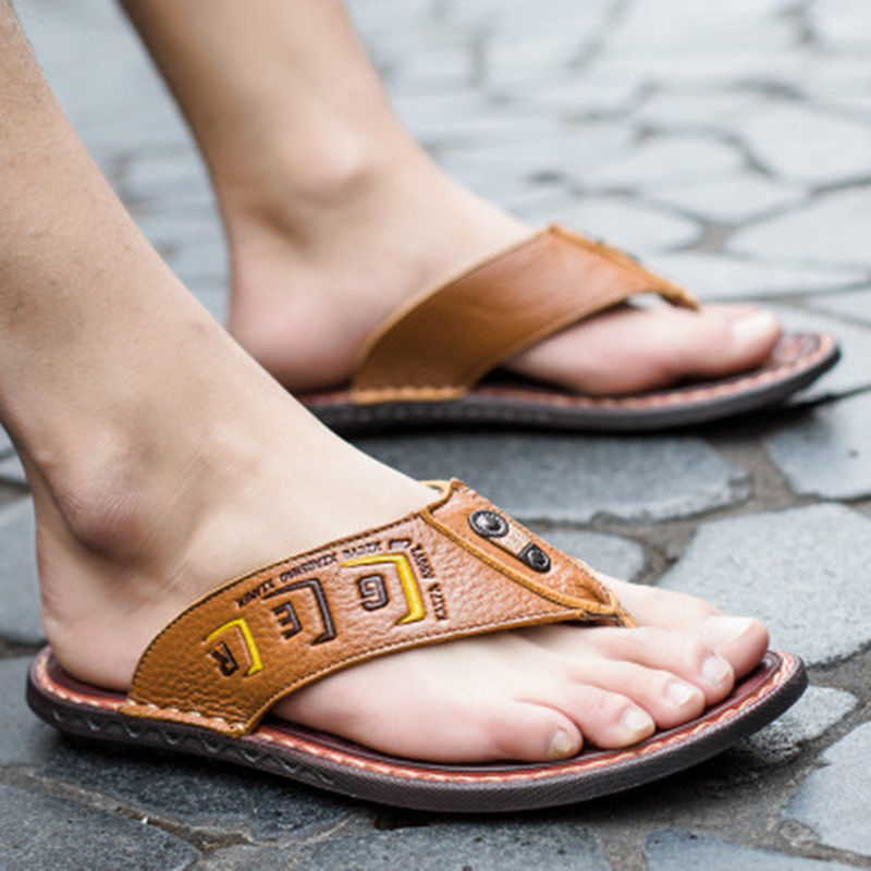 今年流行的男拖鞋，忍不住给爸爸买了2双，耐穿不贵