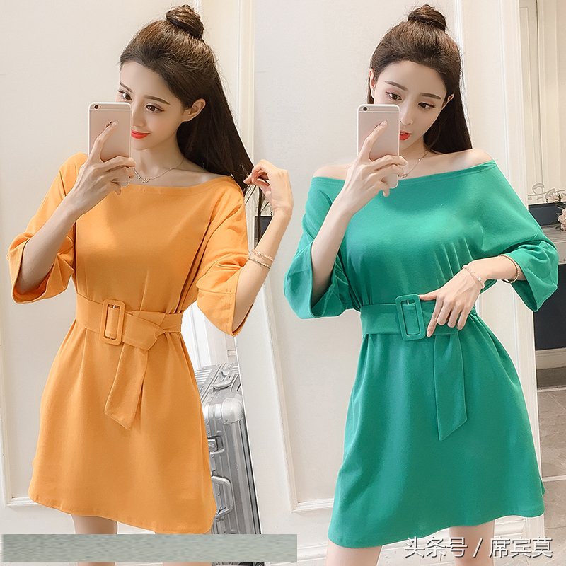 如今的小姑娘太胆大了,出门穿这样的一字裙,大大提升优雅女人味