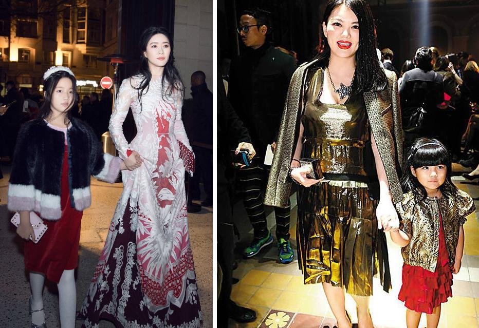 这对母女才是时尚圈高级范儿的示范，李湘母女在她们面前都显得lo