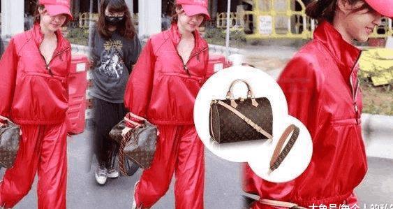 蔡依林从意大利回国, 穿着打扮新奇, 从头红到脚, 一双脏鞋亮眼