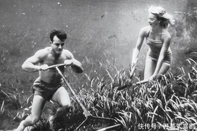 一组老照片:30年代美国摄影师的水中摄影作品旧照,水底搞烧烤?