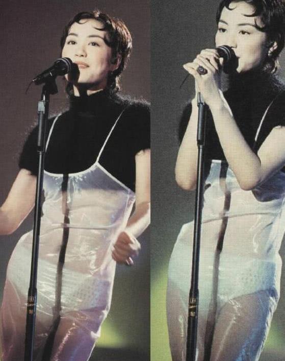 王菲20年前演唱会旧照公开，造型夸张大胆怪不得窦靖童这么个性