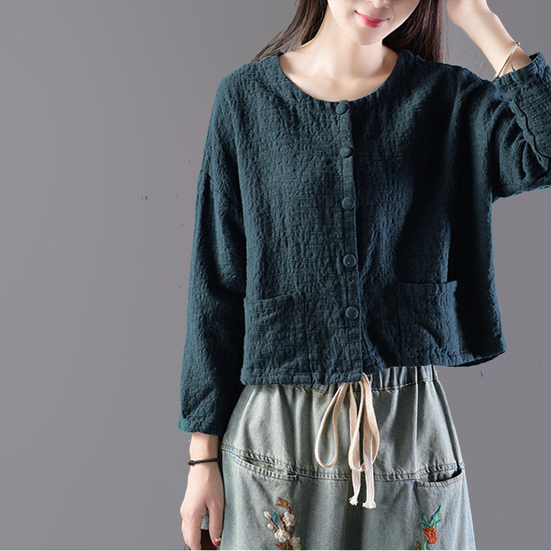 今秋的棉麻衫又火了!比真丝时髦，比旗袍好穿，洋气超显嫩