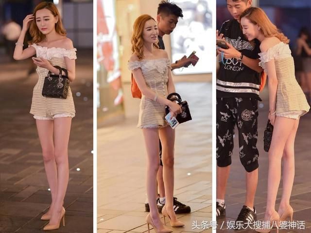 美女穿的热裤真短，一双“笔芯”美腿太吸人眼球了！