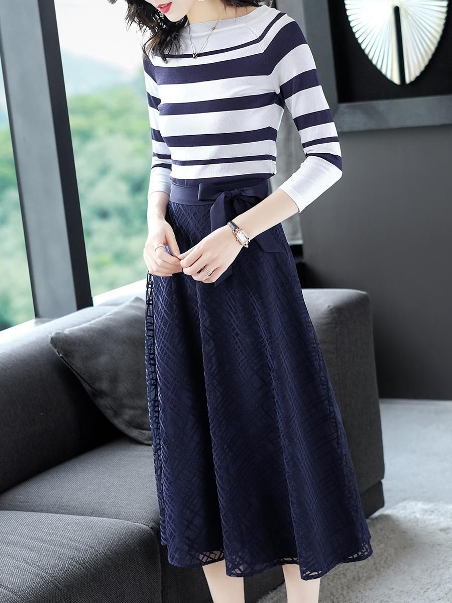 一袭A字裙，怎么穿都好看，穿出40岁女人该有的优雅韵味