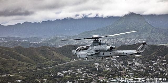  「告别」夏威夷上空的“蝰蛇”美国海军陆战队AH-1Z武装直升机告别飞行
