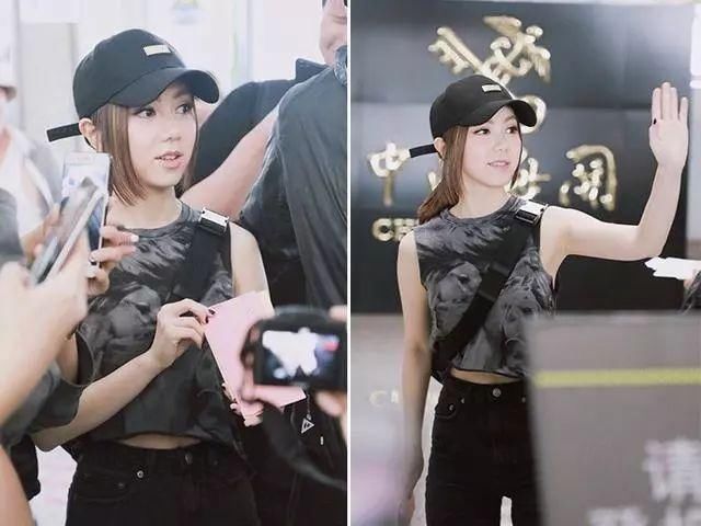 邓紫棋的最新机场秀，脱下皮裤后变牛仔风，网友:破洞是新爱好?