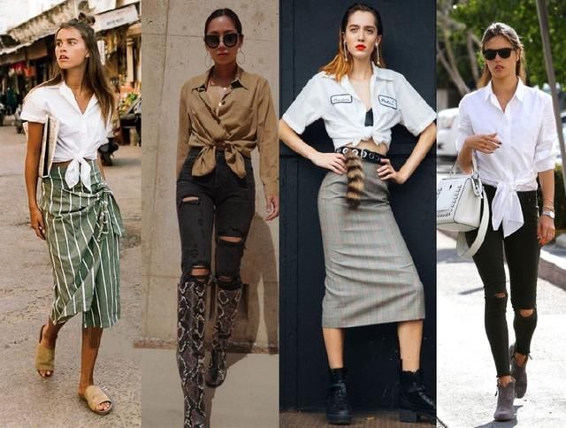 夏天怎么穿时髦？36套示范搭配，打个结让基础款穿出质感
