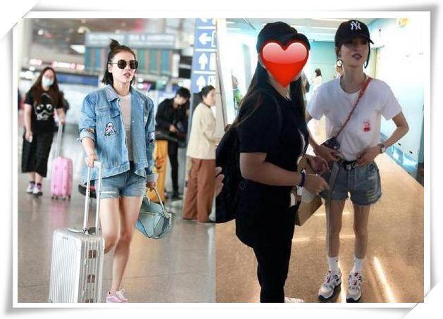 当80斤的张韶涵和100斤的马思纯同穿短裤，网友：吓得我放弃减肥