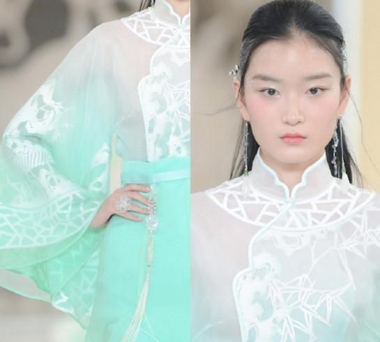  美妙■清新瑰丽中国风Heaven Gaia高定礼服：美妙无双，灼若芙蓉出渌波