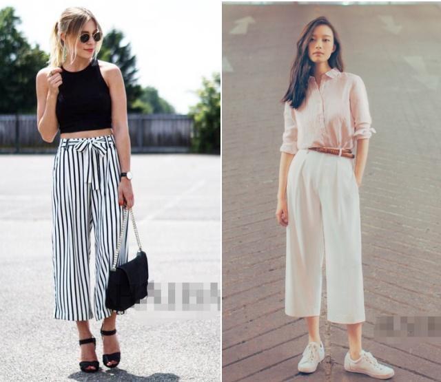  『显瘦』小个子女生穿阔腿裤，选择九分的款式，显瘦又显高