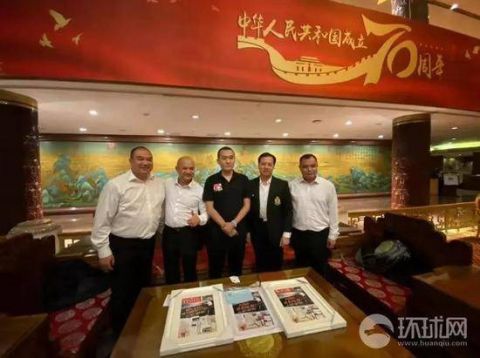  警长■“光头警长”等港警部分代表与胡锡进付国豪会面