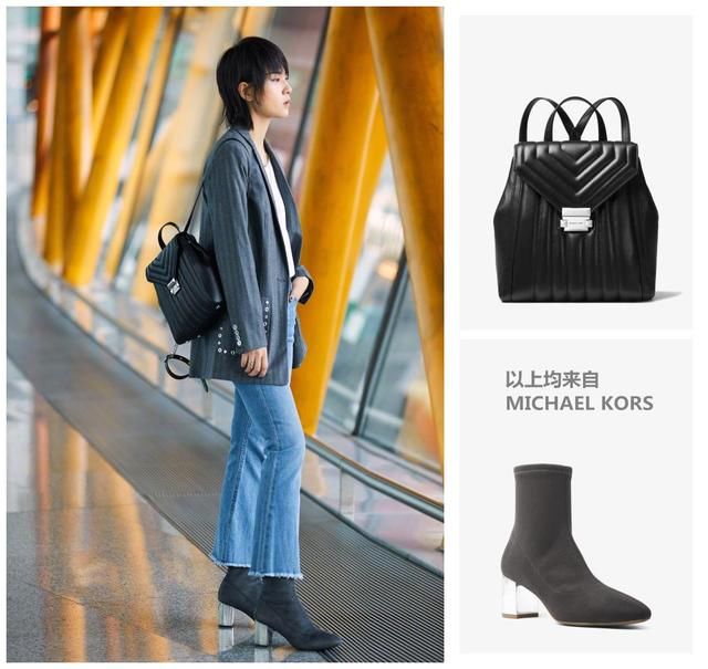 周笔畅碎短发配短靴利落造型出发纽约时装周，网友：眼妆一秒出戏