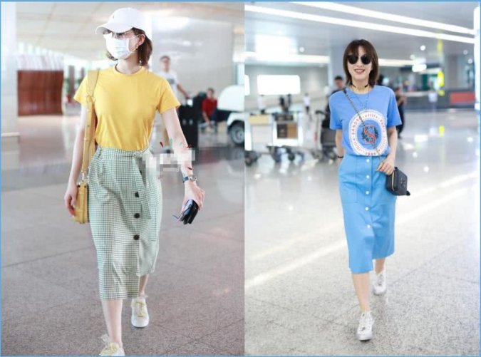 吴昕厉害!160穿半身裙不输165刘诗诗，网友:头次发现你腿那么长