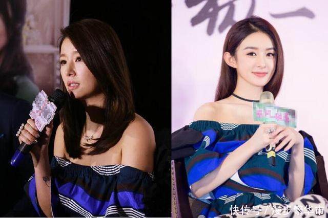 林心如和赵丽颖撞衫1.6万连衣裙, 小12岁的颖宝差距咋这么大