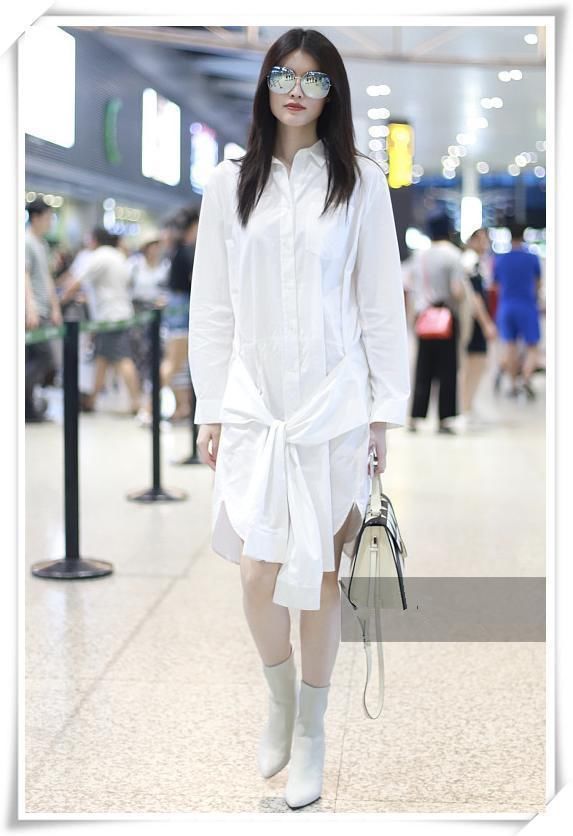 当何穗和张钧甯同穿衬衫裙,网友:终于见识到禁欲系美女最高级别