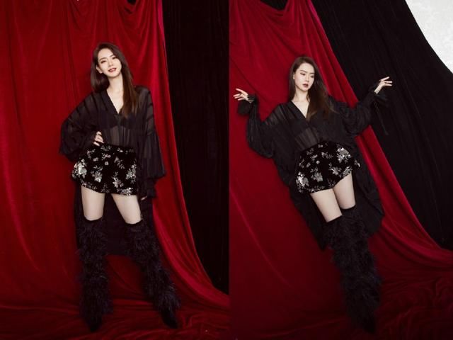 “麻辣鸡”撞衫戚薇，穿同款毛毛靴，身材堪比卡戴珊！