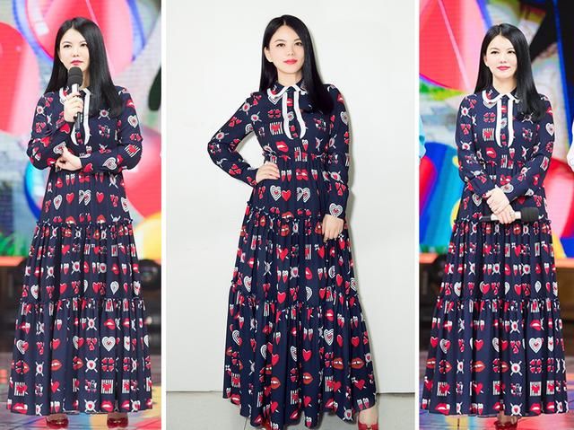 居然被瘦下来的李湘惊艳了!42岁身穿印花裙，照样美得优雅又高级