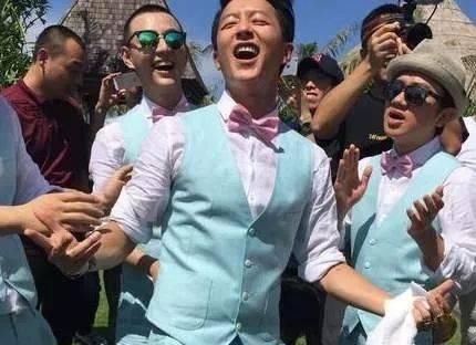 韩庚结婚伴郎伴娘