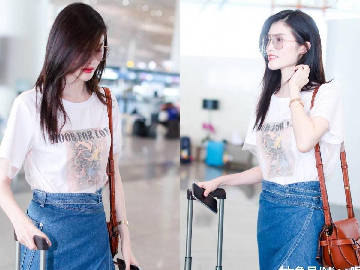 超模里何穗比奚梦瑶会穿, 半身裙里藏着白色蕾丝, 真的是一次比一