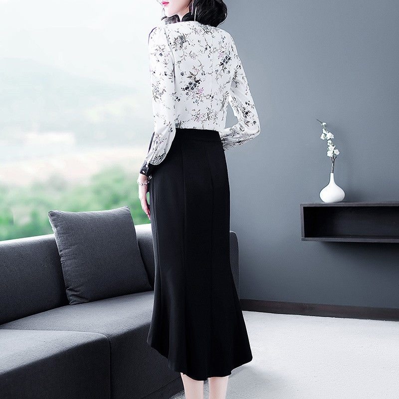 女人再穷也别整天穿黑裤子，十月流行这种套装裙，满满的女人味